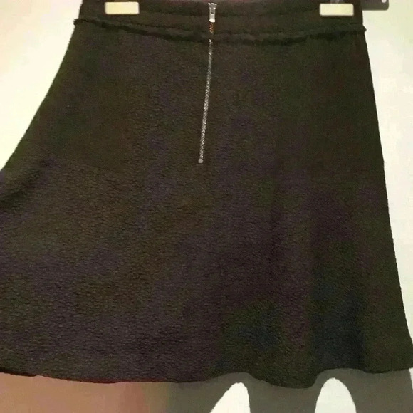 Sandro black skirt  with distressed detail size 1 - Picture 3 of 5